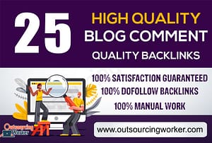 I will Build 25 High Quality Backlinks Using Blog Comments