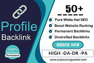 I will Do 50 High Quality Profile Backlinks SEO Link Building