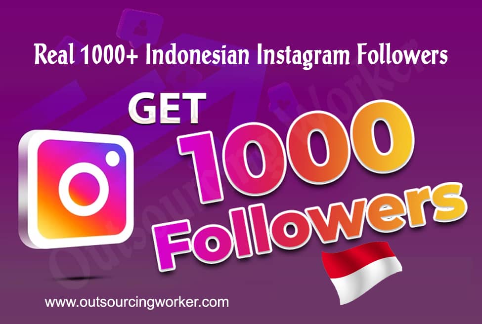 I will Real 1000 Indonesian Instagram Followers