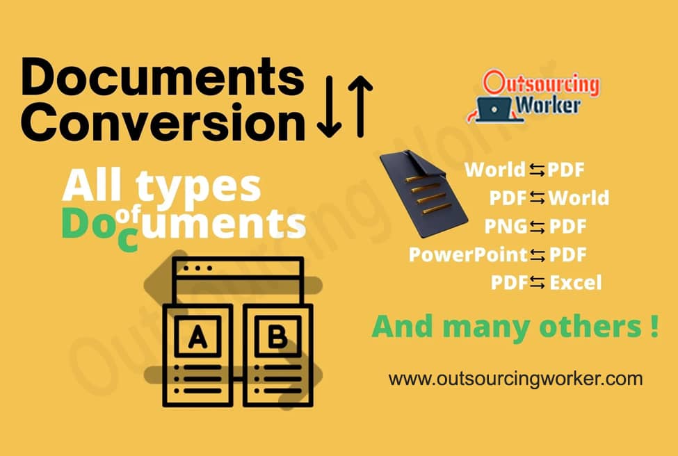 I will do Manually Create Your all Documents to Convert
