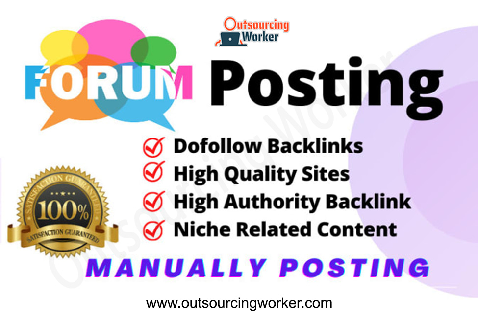 I will Create 20 Unique Quality Forum Posting Dofollow SEO backlinks